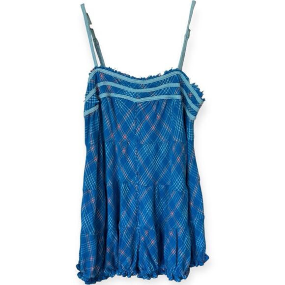 Free People Intimately Free Plaid Crush and Blush Romper - Picture 4 of 10